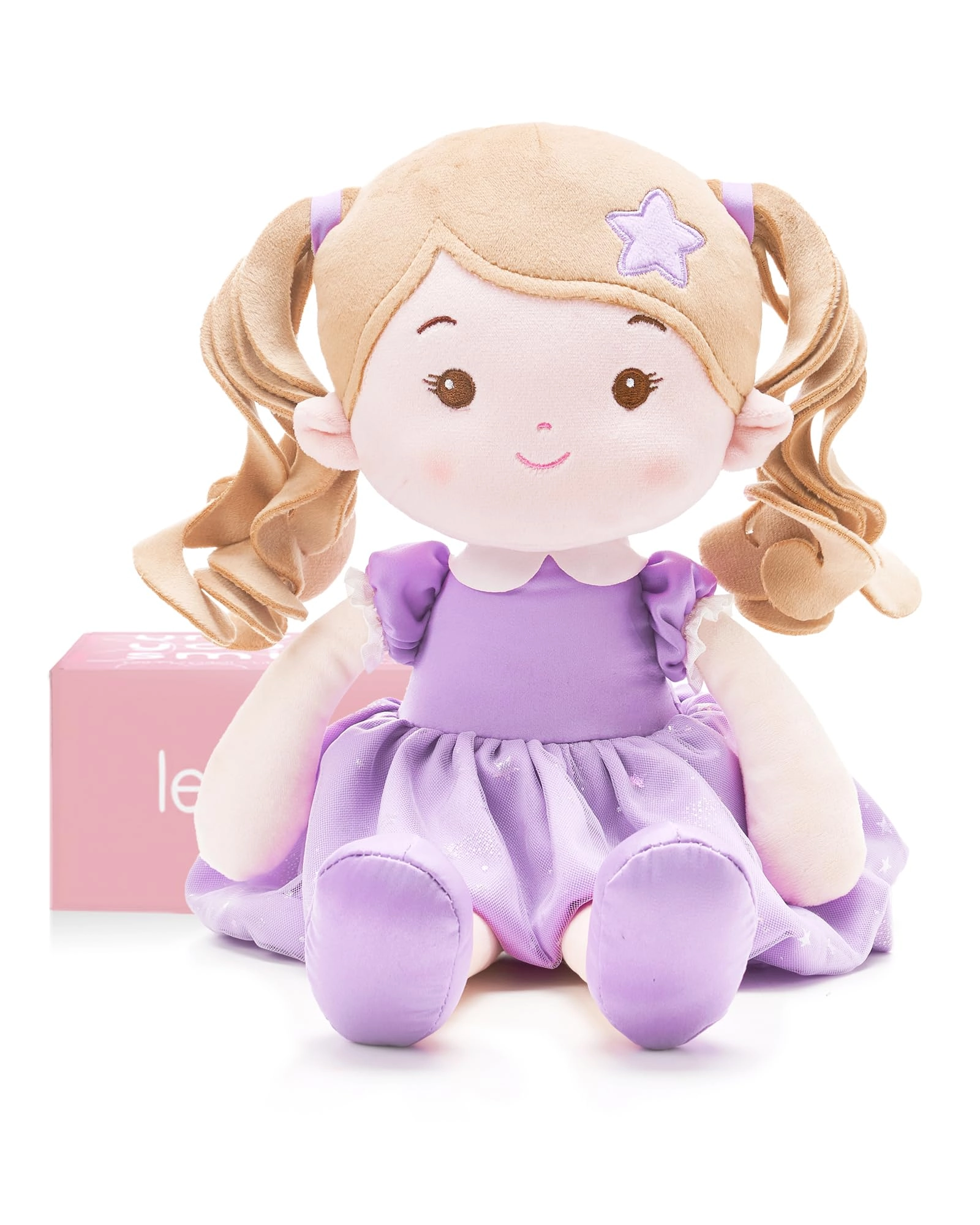 LeyaDoll Baby Rag Doll - 16'' Soft Sweetheart-pink