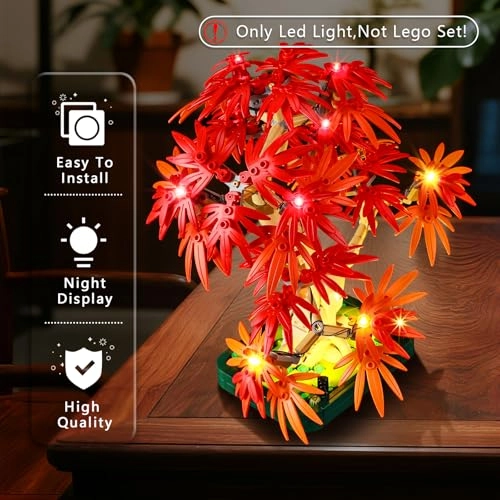 Light Kit for LEGO 10348 Japanese Red Maple Bonsai Tree - Plastic Japanese Red Maple Bonsai Tree