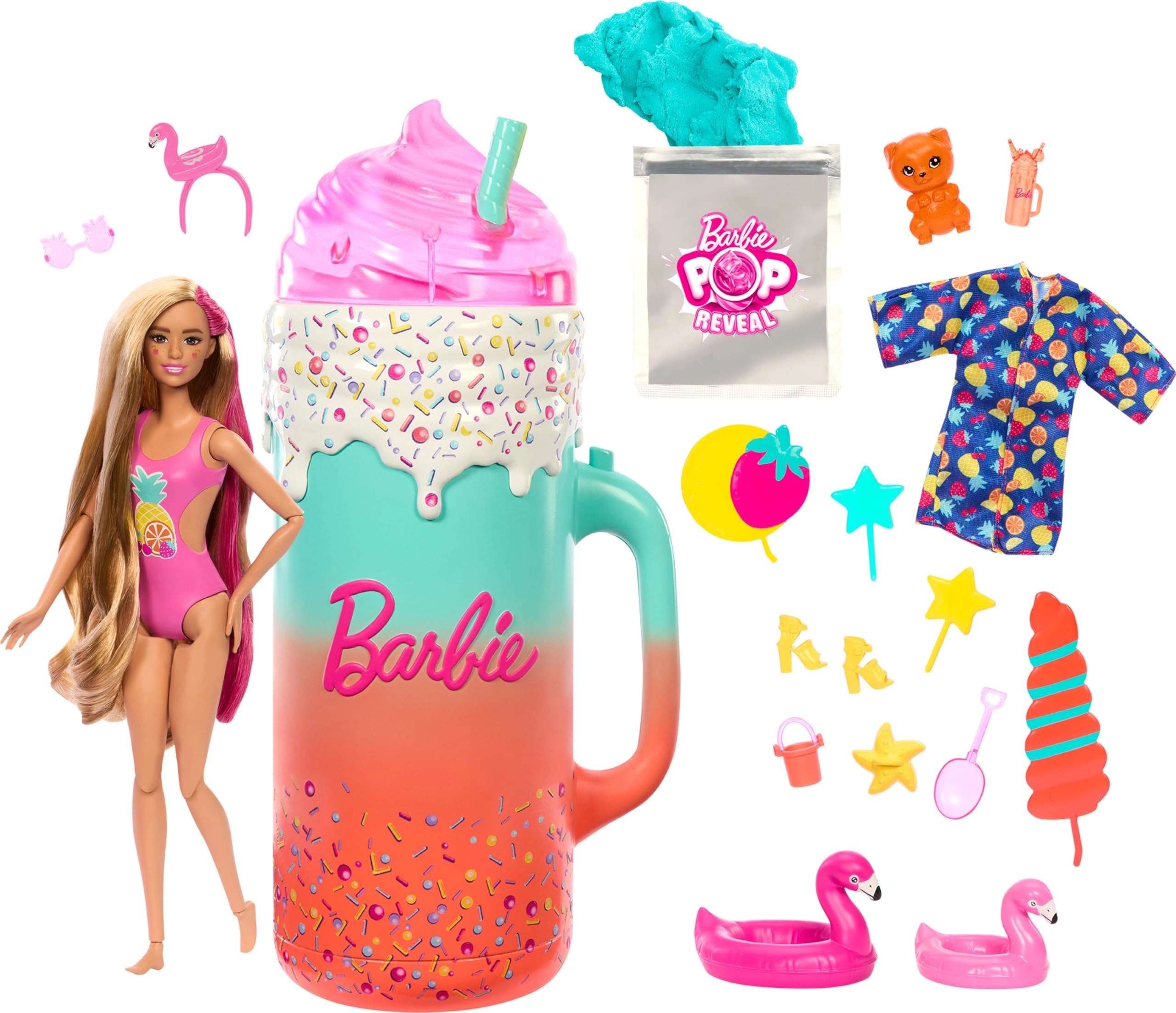 Barbie Pop Reveal Rise & Surprise - Scented Doll 15+ Surprises Ages 3+ Gift Set