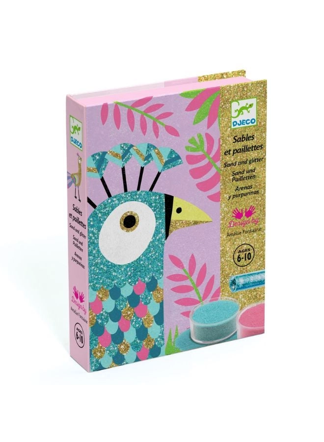 DJECO Dazzling Birds Sand Art - bird-themed