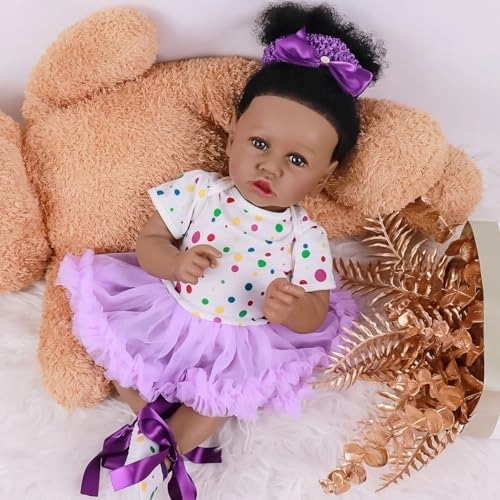 Reborn Baby Doll - 22inch Vinyl African American Ages 3+