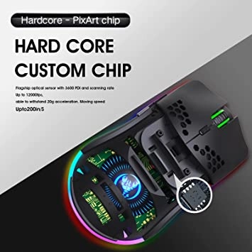 T66 RGB Gaming Mouse - Wireless