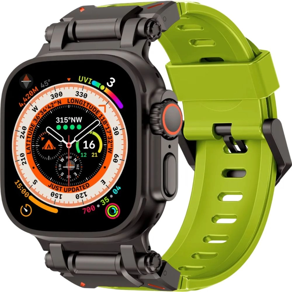 LEVELO Fluoro Rubber Strap Watch Band for Apple Watch Ultra