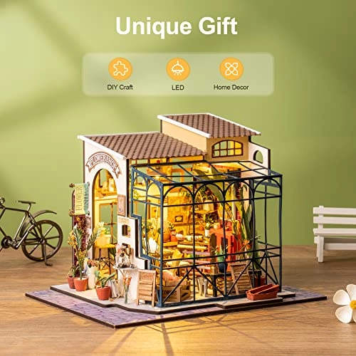 DIY Miniatures Dollhouse Kit - Emily's Florist 1/24