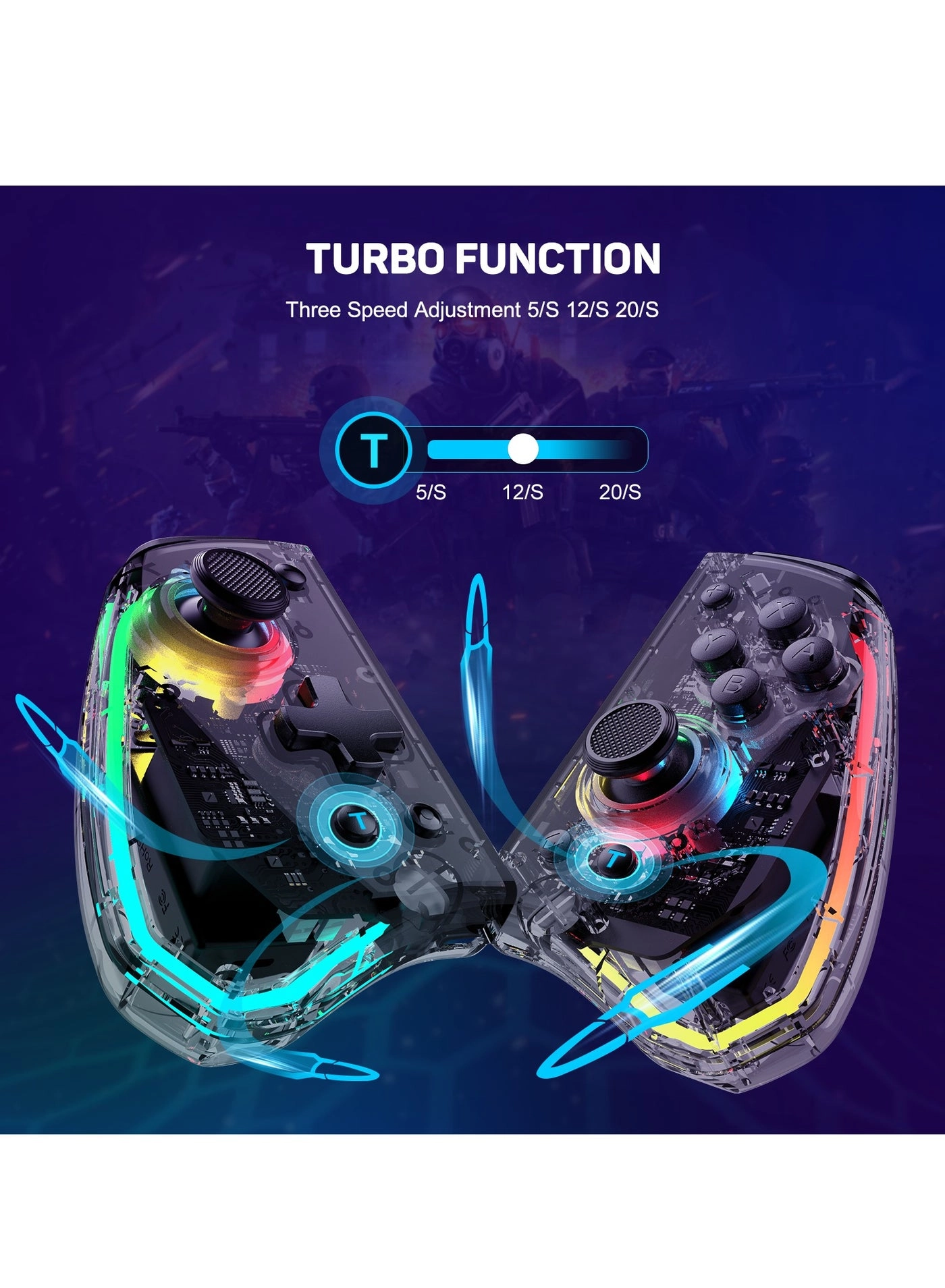 KS40 - Transparent Black Nintendo Switch