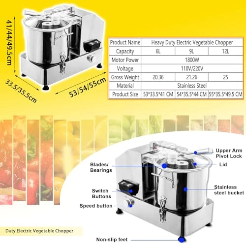 Electric Vegetable Chopper - 6L