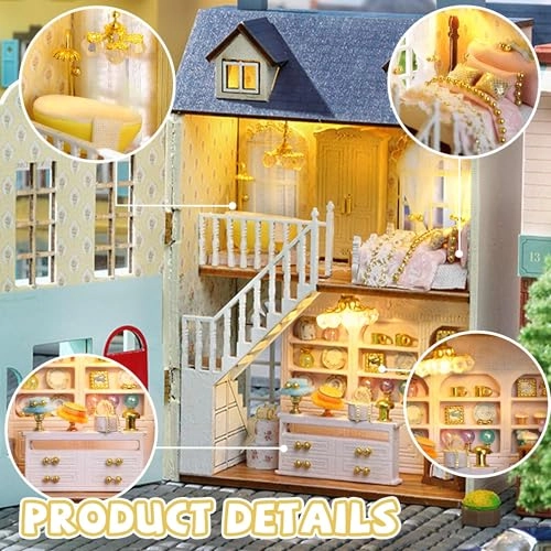 Romantic and Cute Dollhouse Miniature DIY House Kit - Paris Gift Store