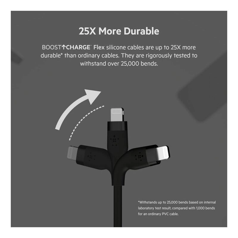BoostCharge Flex Cable USB-C to Lightning 1m