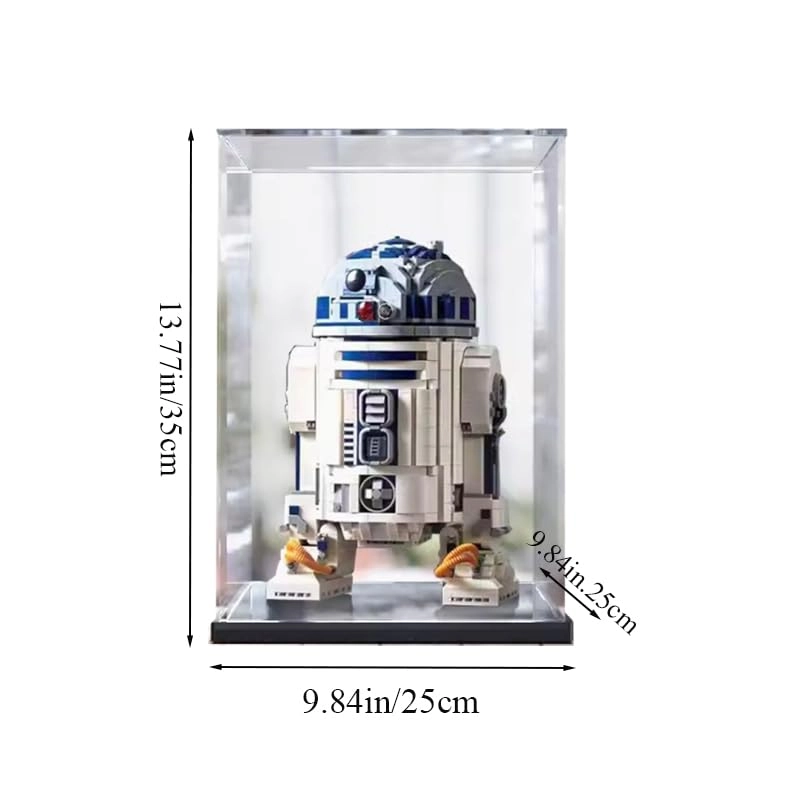Clear Acrylic Display Case - fits 75308 Black Bottom