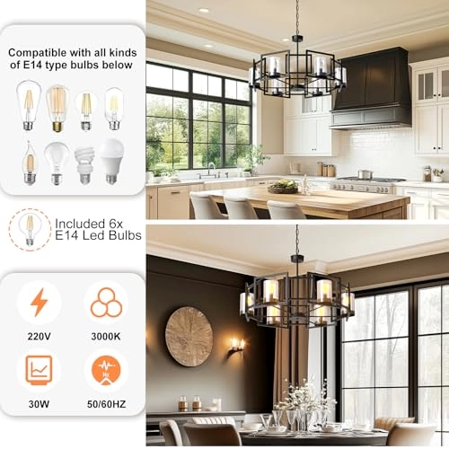 Industrial Ceiling Chandelier - 3000K