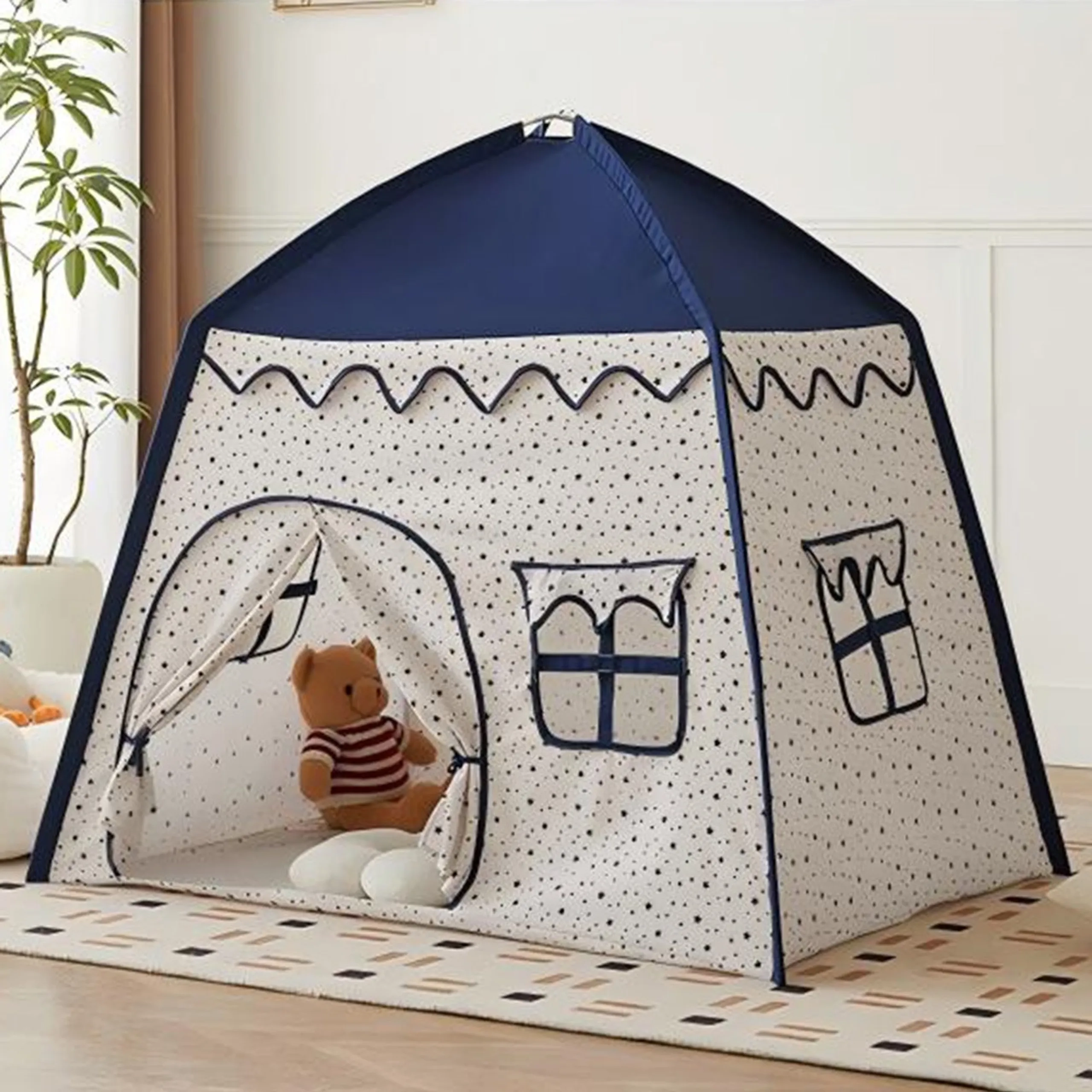 Canvas Foldable Tent And Teepee Playhouse