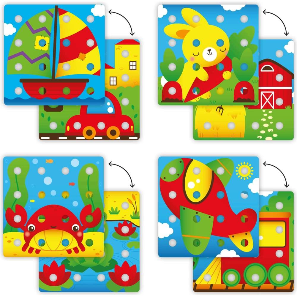 Jumbo Peggy Insert Mosaic Game - 20 Pc