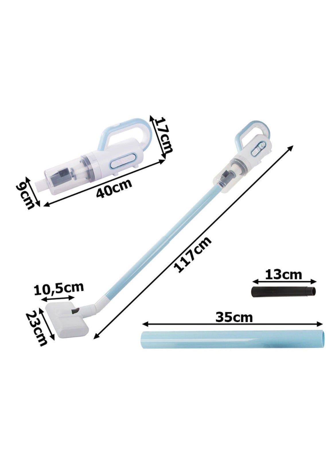 Handheld Vacuum Cleaner - 800W 6 Nozzles 600ml