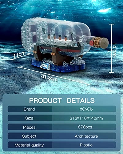 Titanic Ship in a Bottle - 878pcs