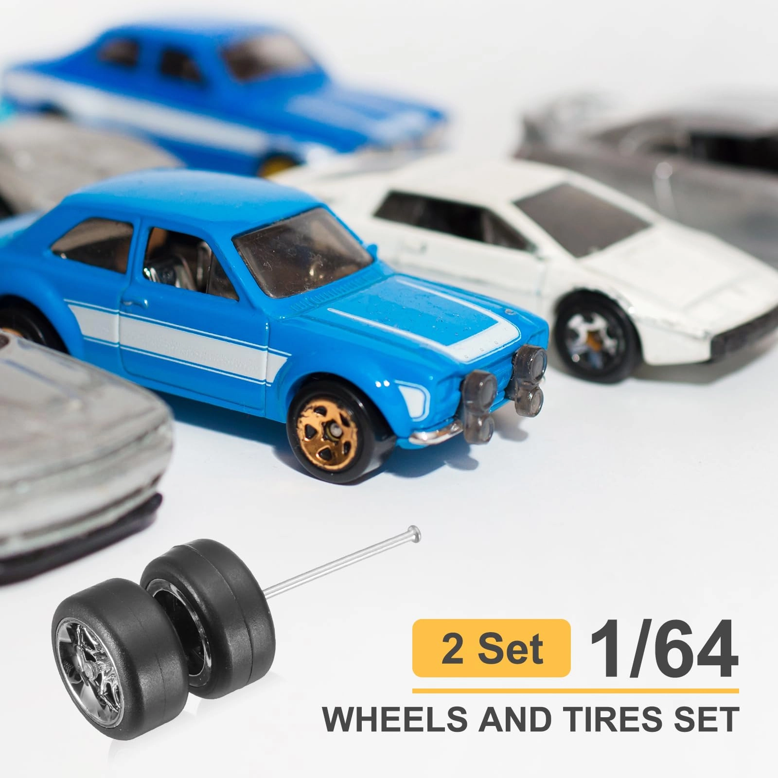 Wheels and Tires Set - 8.0 count 1/64