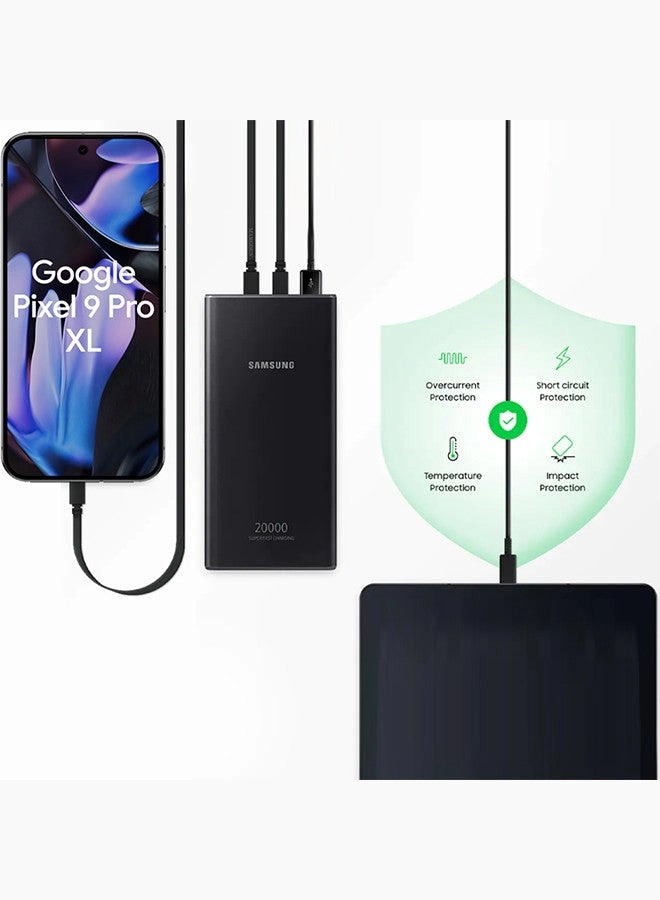 Power Bank - 20000mAh 25W Fast-Charging 1 USB A 2 USB C