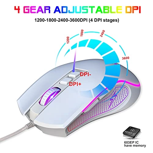 A867 RGB Backlit Optical Gaming Mouse - Wired