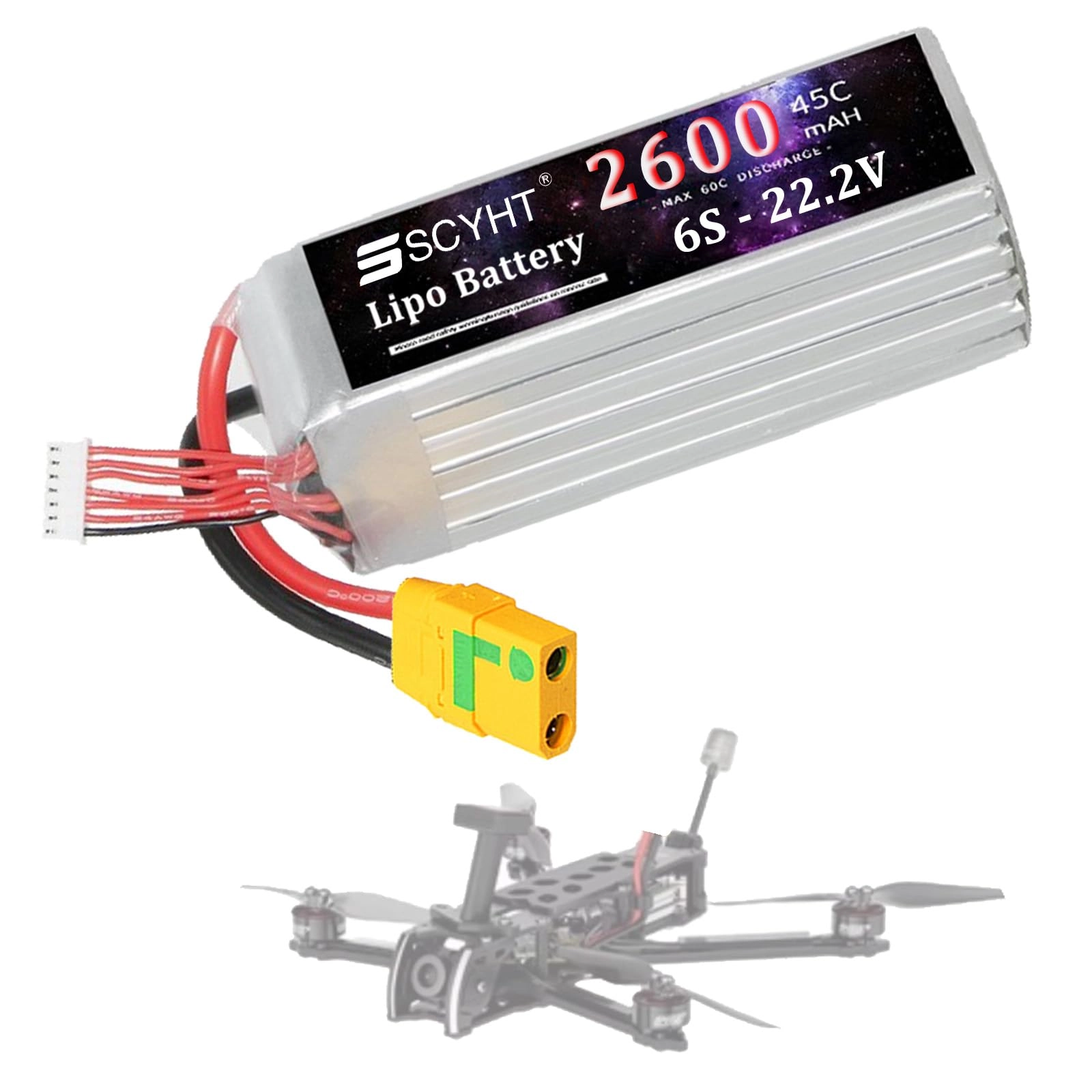 6S Drone battery - 2200mAh 2600mAh 2700mAh 3000mAh