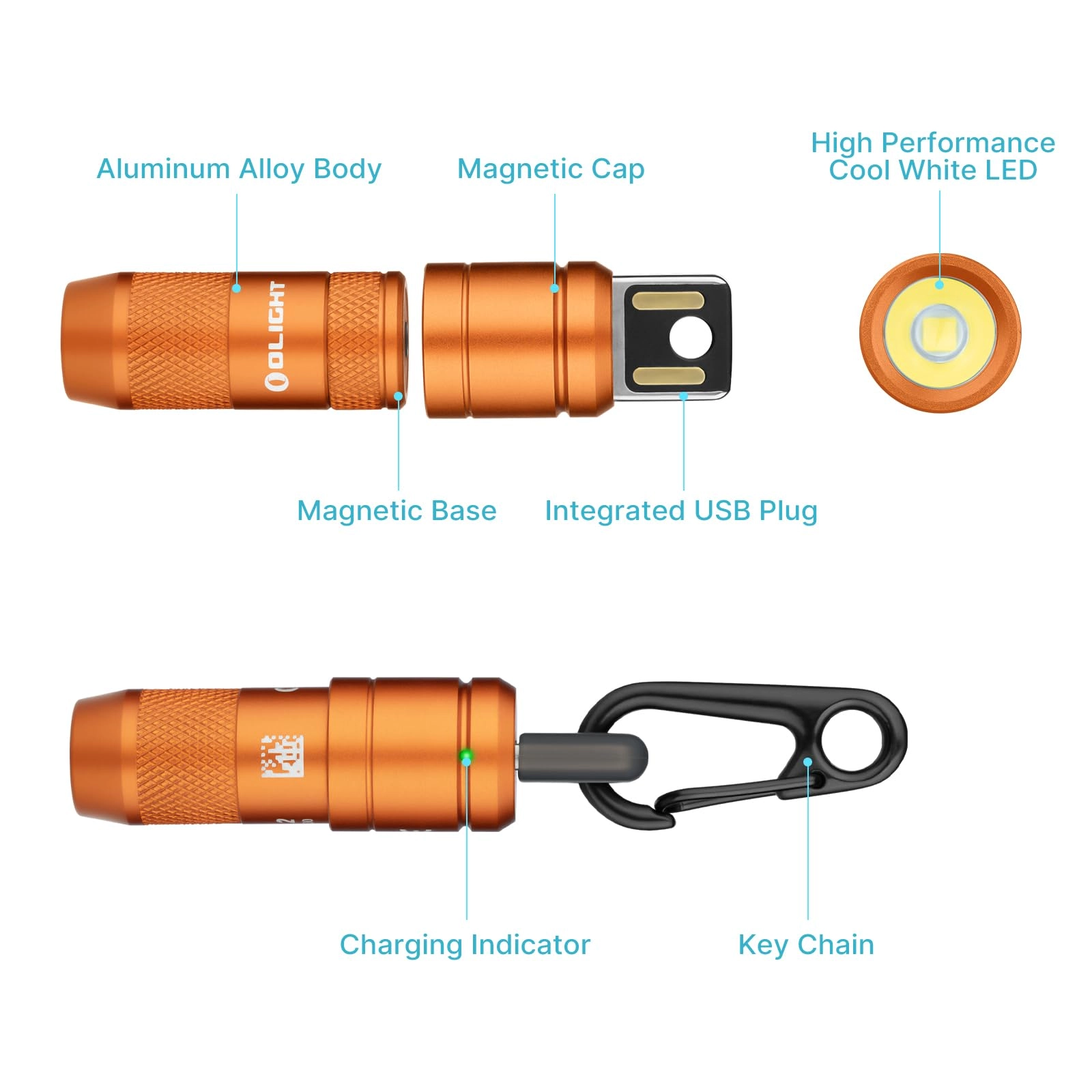 IMINI 2 Keychain Flashlight Rechargeable (50lm)