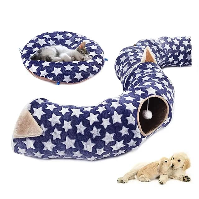 Cat tunnel - 100*27cm Plush, Sisal