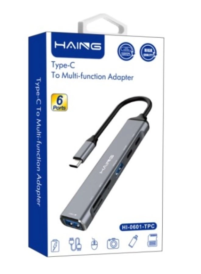 Haing 6 IN 1 USB To Multi-Function Adapter