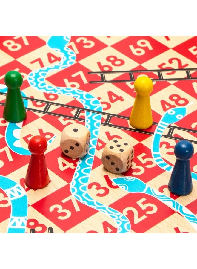 Snakes and Ladders - Wooden Reversible
