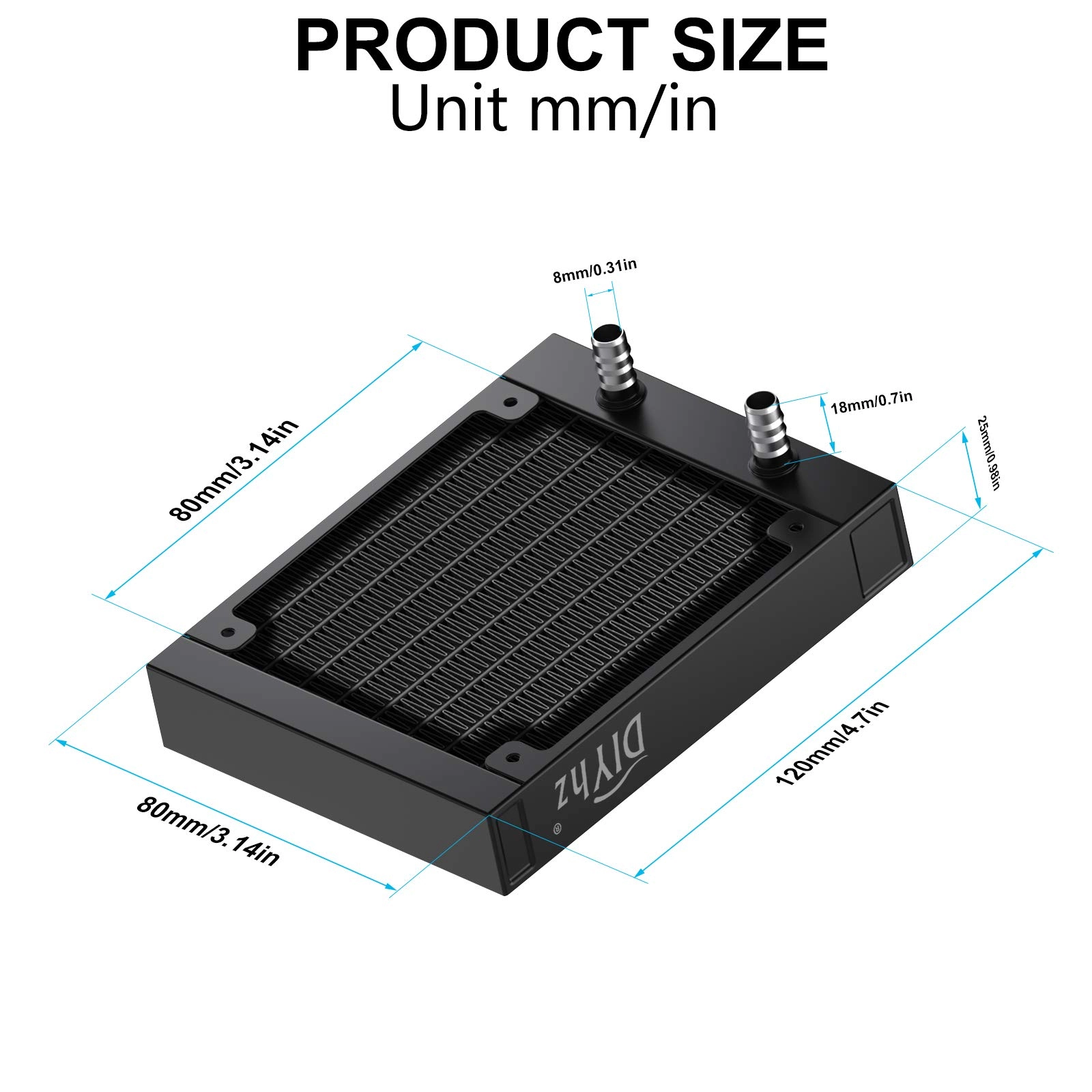 Water Cooling Radiator - 80mm