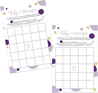 Paper Clever Party Baby Shower Bingo Game Cards - 25 Pack