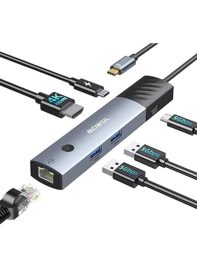 USB-C Hub 6-in-1 - USB 3.0 4K 60Hz
