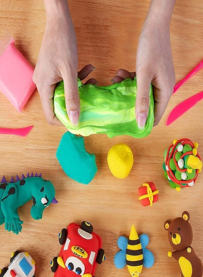 Trader Clay Sticker Dino+ Art Air Dry Clay - Soft with Tools