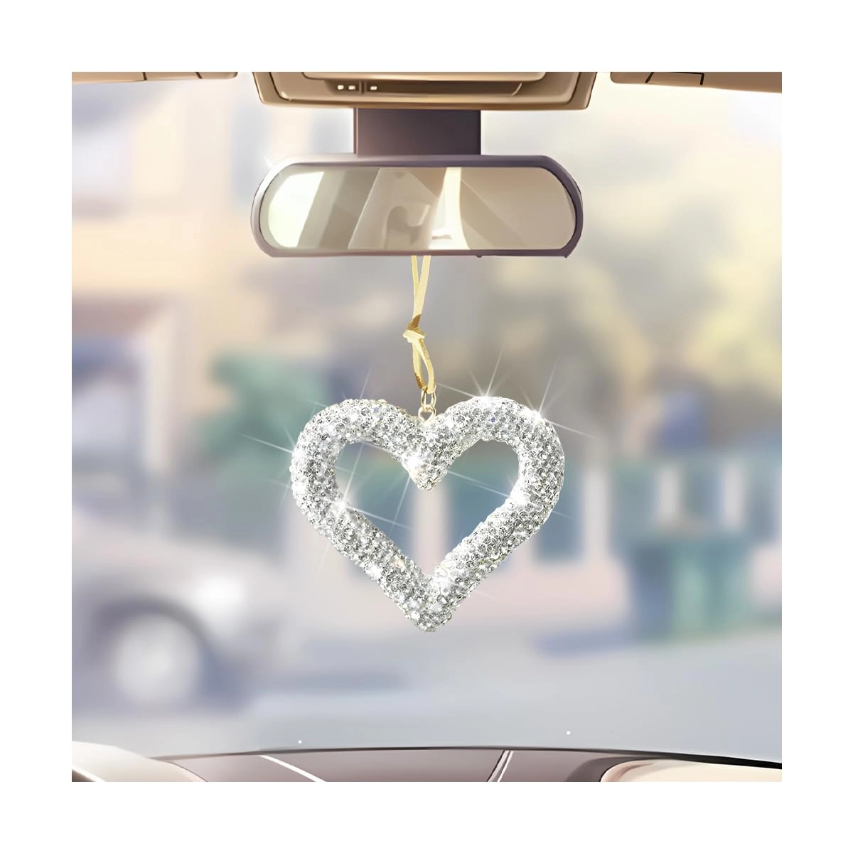 Mandark Bling Heart - 12.2in Silver