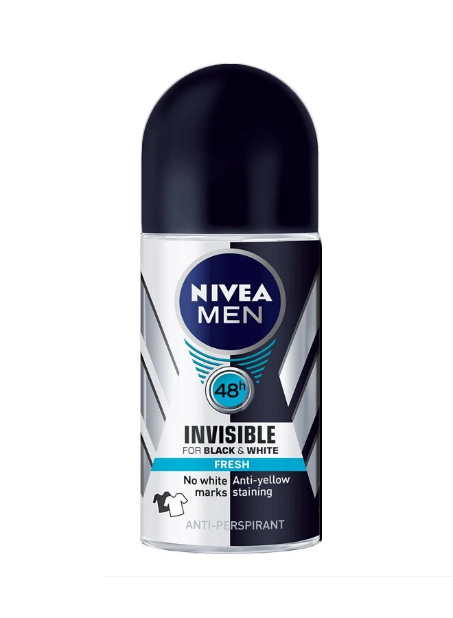 MEN Antiperspirant Roll-on - Black & White Invisible Protection Original 50ml