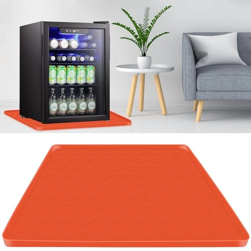 Mini Fridge Silicone Mat - 24''x24''x0.6'' Orange