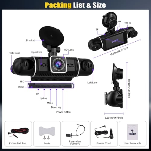 360°4 Channel 2K Dash Cam - 1440p