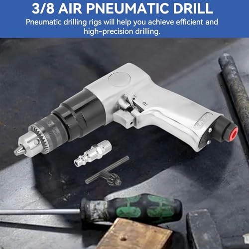Pneumatic Drill - 3/8" 1700rpm Reversible Air Powered