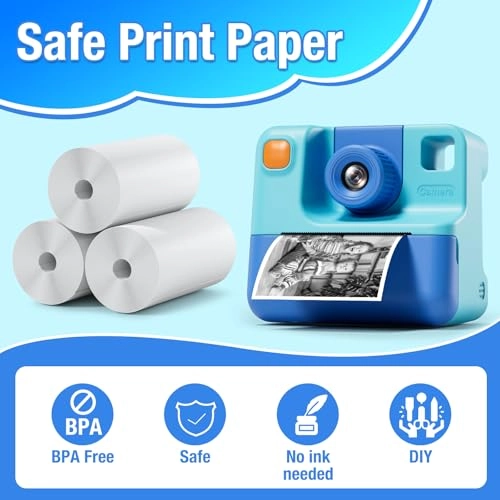 Instant Camera Refill Print Paper - 5 Rolls 56mm x 25mm