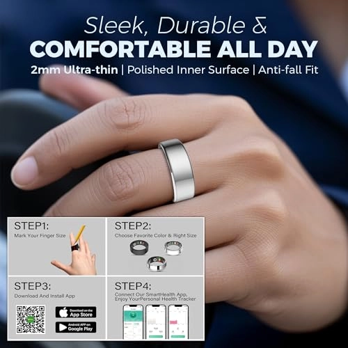 Smart Ring - Heart Rate Tracking IP68