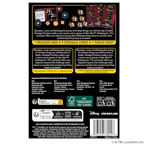 Star Wars: Shatterpoint Strategic Positions Mission Card Pack - Miniatures Game