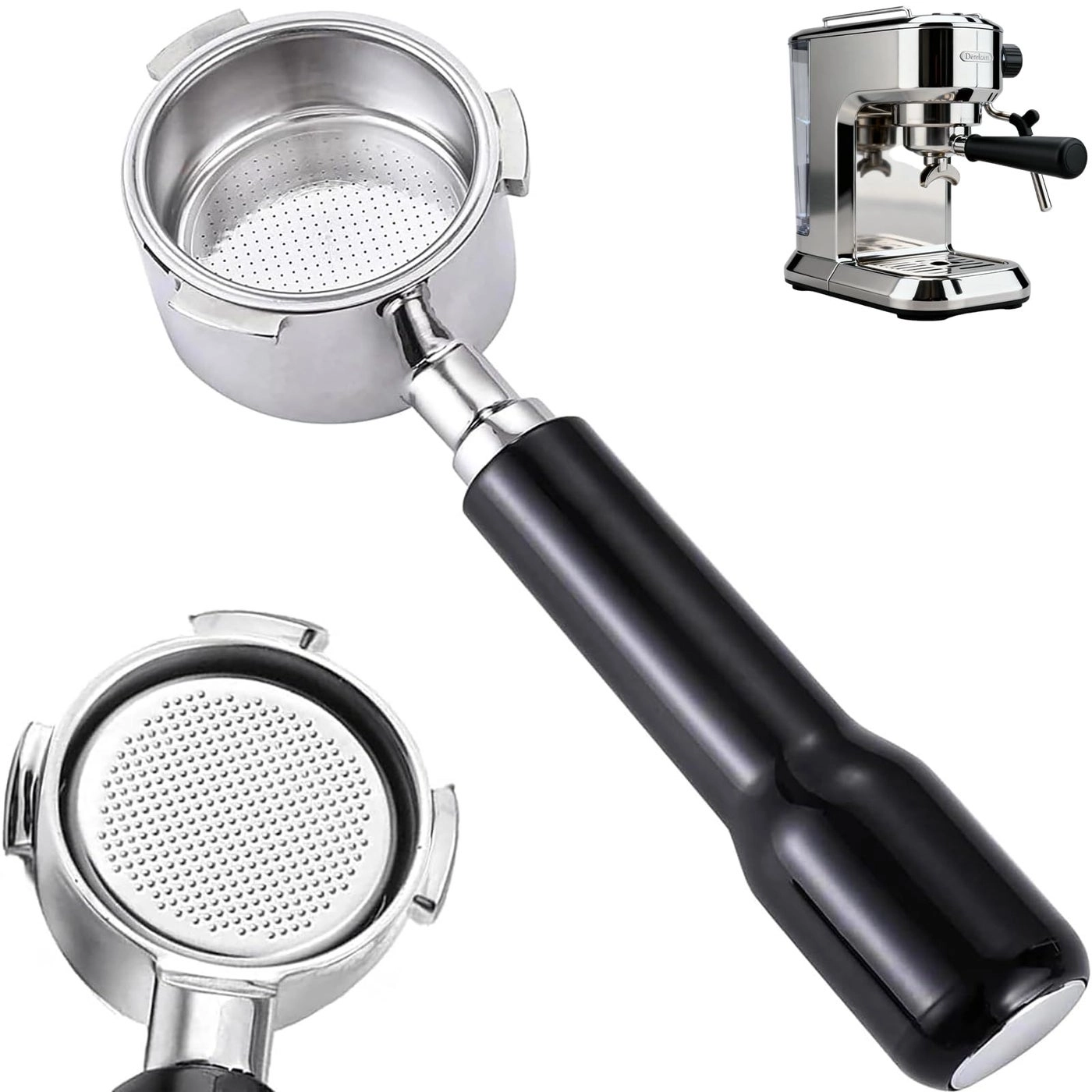 XGPGBXGT Bottomless Portafilter - 51mm 3-Ear Stainless Steel