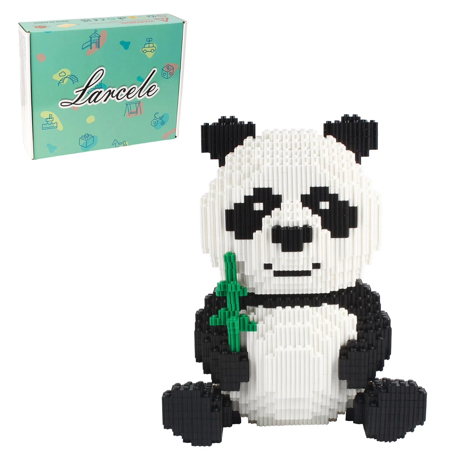 Larcele Panda Construction Play Set - Panda 3689 pcs
