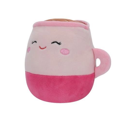 Flip-A-Mallows - 5" Deja Chocolate Frosted Donut Emery Pink Latte Closed Eyes