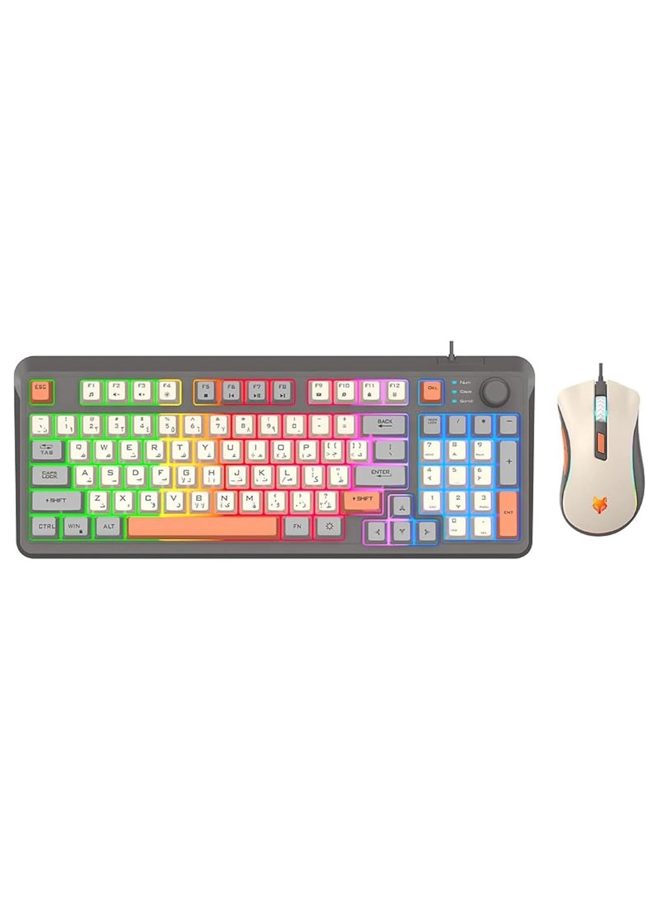 Aookay Gaming Keyboard and Mouse Set - EN/AR Wired