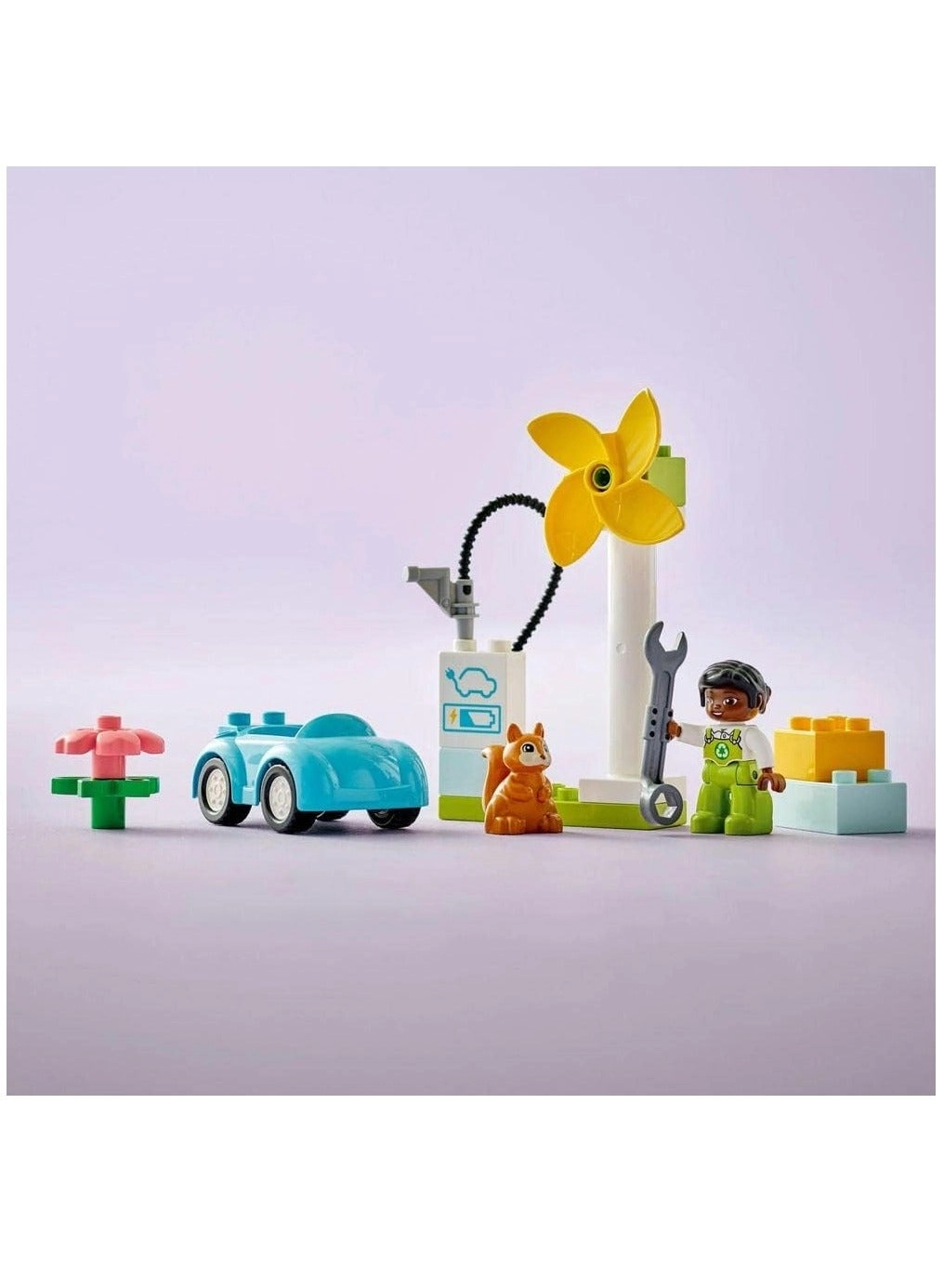 DUPLO Town Wind Turbine and Electric Car (10985) - 2+ Years Educational