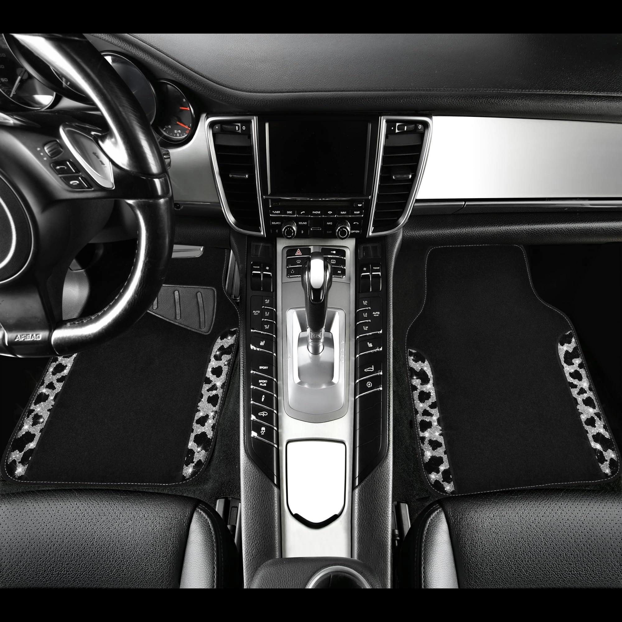 Bling Diamond Car Mats - 4.0 Count Universal Fit