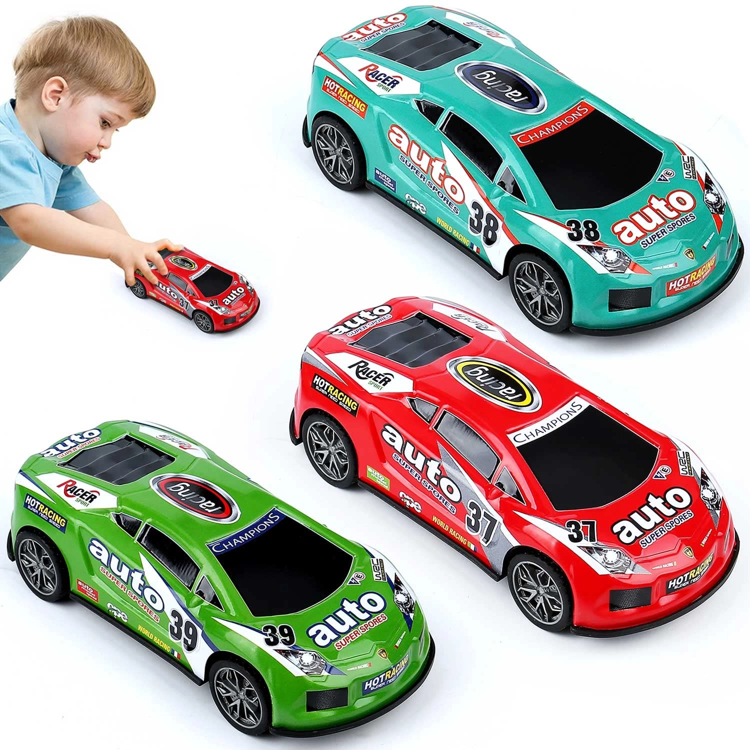 ZOHANINDL Pull Back Cars Toys Set - 3 Pack