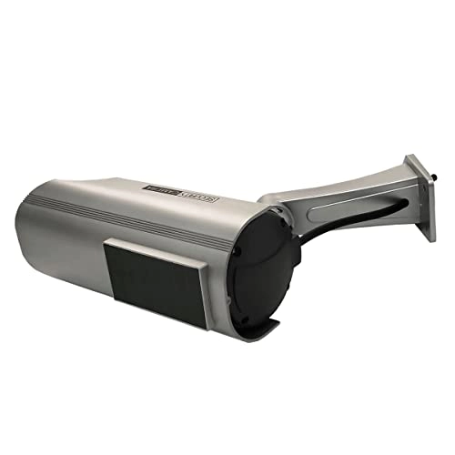 Solar Powered Dummy Fake Security Camera Bullet CCTV Surveillance - Indoor Outdoor