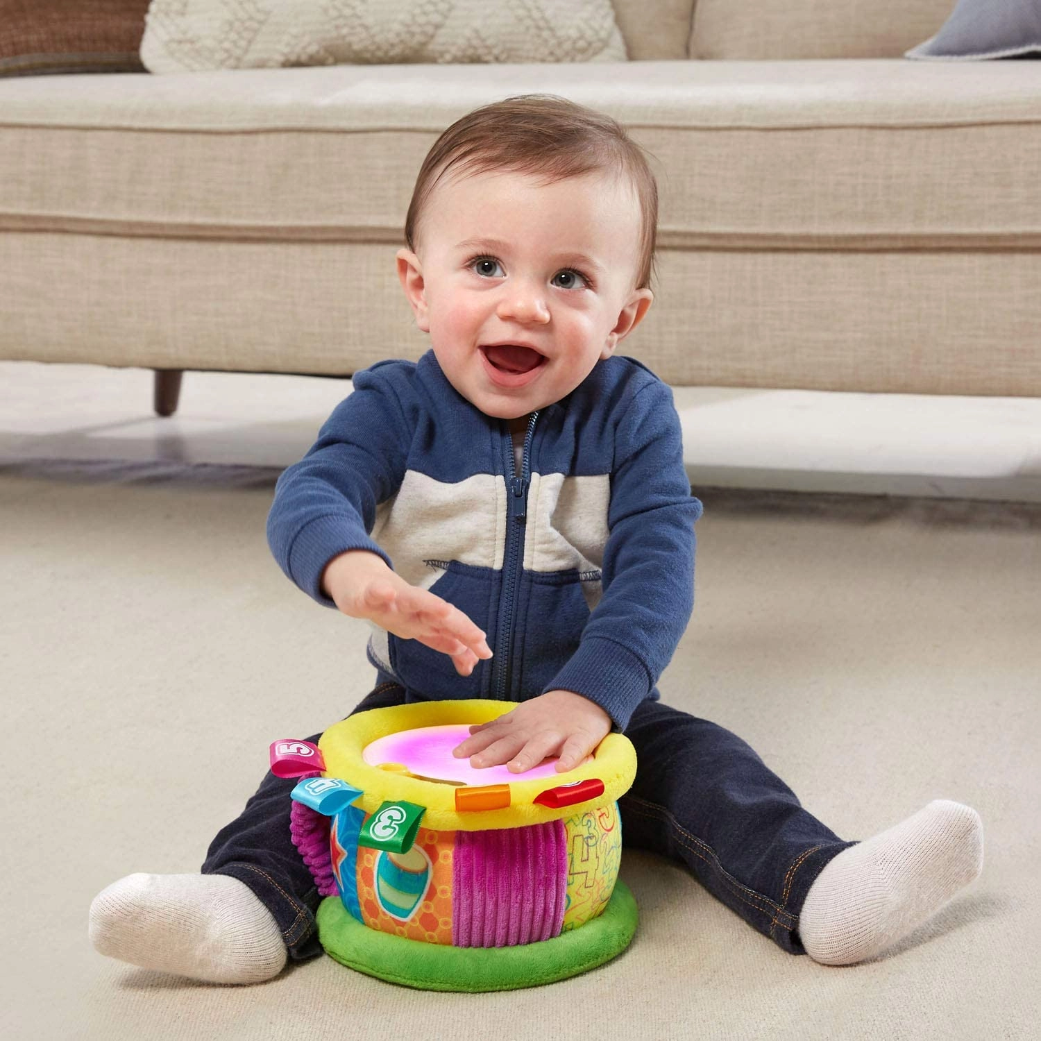 Learn & Groove Bilingual Thumpin' Numbers Drum - 6 months+