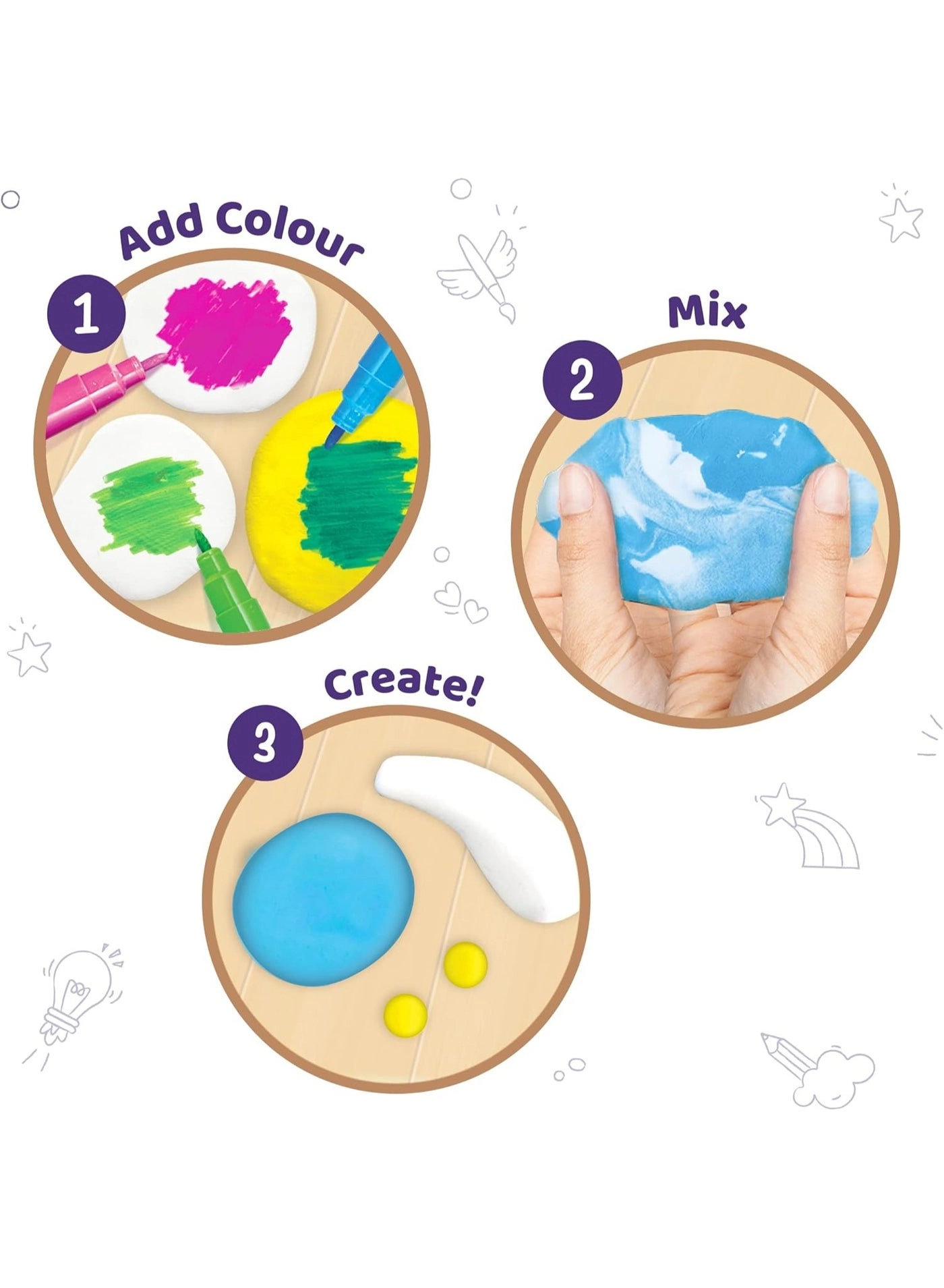 Magic Clay Space Craft- Clay Kit 5+ years 10 pcs