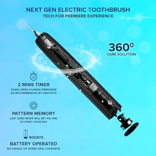 White - Ultra Sonic 40000 strokes/min 5 brushing modes 4 Brush Heads