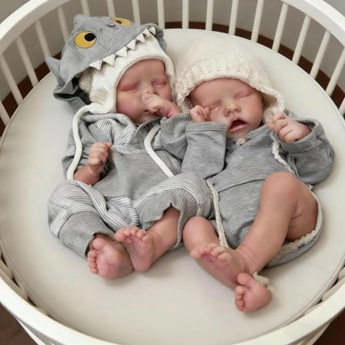 Reborn Baby Doll - 18 inch Silicone Boy and Girl Ages 3+ Bundle